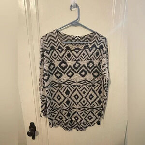 Ginger G Southwestern Print Sweater small